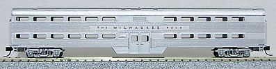 Con-Cor 40551 N Scale Pullman-Standard Corrugated Side Bi-Level Commuter Coach -- Milwaukee Road