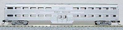 Con-Cor 40553 N Scale Pullman-Standard Corrugated Side Bi-Level Commuter Coach -- Rock Island