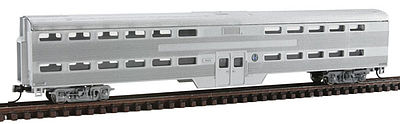 Con-Cor 40557 N Scale Pullman-Standard Corrugated Side Bi-Level Commuter Coach -- Burlington Northern Santa Fe