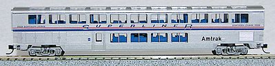 Con-Cor 40663 N Scale 85' Superliner Lounge/Cafe Car -- Amtrak Phase IV