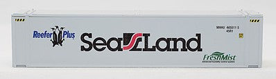 Con-Cor 4083663 HO Scale Reefer Container 2-Pack -- Sealand (Reefer Plus/Freshmist, white, black, red, blue, green)