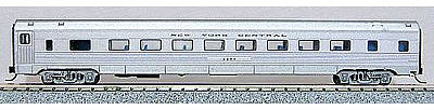 Con-Cor 41252 N Scale Budd 85' Corrugated-Side Coach - Ready to Run -- New York Central (silver)