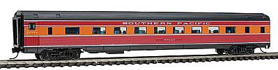 Con-Cor 41266 N Scale Budd 85' Corrugated-Side Coach - Ready to Run -- Southern Pacific (Daylight, red, orange, black)