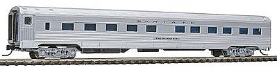 Con-Cor 41276 N Scale Budd 85' Corrugated-Side 10-6 Sleeper - Ready to Run -- Santa Fe (silver)