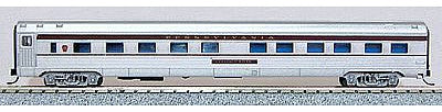Con-Cor 41278 N Scale Budd 85' Corrugated-Side 10-6 Sleeper - Ready to Run -- Pennsylvania Railroad (silver, tuscan Letterboard, Small Keystone)