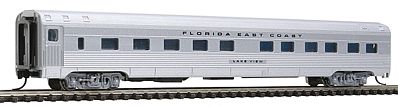 Con-Cor 41283 N Scale Budd 85' Corrugated-Side 10-6 Sleeper - Ready to Run -- Florida East Coast (silver)