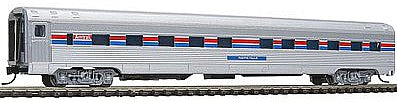 Con-Cor 41284 N Scale Budd 85' Corrugated-Side 10-6 Sleeper - Ready to Run -- Amtrak (Phase III, silver, red, white, blue)