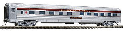 Con-Cor 41285 N Scale Budd 85' Corrugated-Side 10-6 Sleeper - Ready to Run -- Canadian Pacific (silver, maroon)