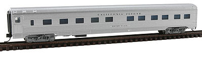 Con-Cor 41287 N Scale Budd 85' Corrugated-Side 10-6 Sleeper - Ready to Run -- California Zephyr (silver)