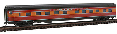 Con-Cor 41291 N Scale Budd 85' Corrugated-Side 10-6 Sleeper - Ready to Run -- Southern Pacific (Daylight, red, orange, black)