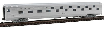 Con-Cor 41301 N Scale Budd 85' Corrugated-Side 24-8 Slumbercoach - Ready to Run -- Santa Fe (silver)