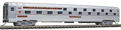 Con-Cor 41303 N Scale Budd 85' Corrugated-Side 24-8 Slumbercoach - Ready to Run -- Pennsylvania Railroad (silver, tuscan Letterboard, Small Keystone)