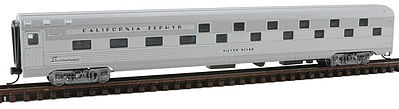 Con-Cor 41312 N Scale Budd 85' Corrugated-Side 24-8 Slumbercoach - Ready to Run -- California Zephyr (silver)