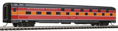 Con-Cor 41316 N Scale Budd 85' Corrugated-Side 24-8 Slumbercoach - Ready to Run -- Southern Pacific (Daylight, red, orange, black)