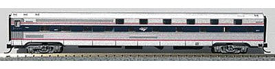 Con-Cor 41317 N Scale Budd 85' Corrugated-Side 24-8 Slumbercoach - Ready to Run -- Amtrak #2057 (Phase IVb; silver, Wide blue & Thin red Stripe, Wave Logo)