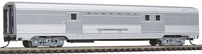 Con-Cor 41326 N Scale Budd 72' Streamlined Corrugated Side Baggage Car -- Santa Fe