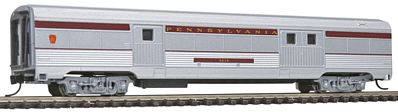 Con-Cor 41328 N Scale Budd 72' Streamlined Corrugated Side Baggage Car -- Pennsylvania Railroad