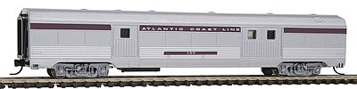 Con-Cor 41332 N Scale Budd 72' Streamlined Corrugated Side Baggage Car -- Atlantic Coast Line