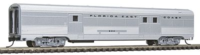 Con-Cor 41333 N Scale Budd 72' Streamlined Corrugated Side Baggage Car -- Florida East Coast