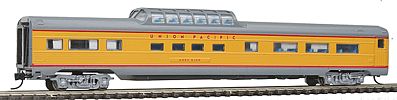 Con-Cor 41364 N Scale Budd 85' Corrugated-Side Mid-Train Dome - Ready to Run -- Union Pacific (Armour Yellow, gray)
