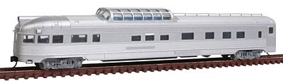 Con-Cor 41375 N Scale Budd 85' Corrugated-Side Dome-Observation - Ready to Run -- Undecorated