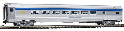 Con-Cor 41413 N Scale Budd 85' Corrugated-Side Parlor - Ready to Run -- VIA Rail Canada (silver, blue, yellow)