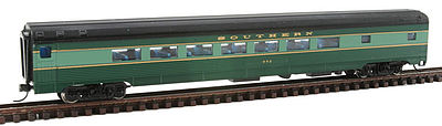 Con-Cor 41415 N Scale Budd 85' Corrugated-Side Parlor - Ready to Run -- Southern Railway (Crescent, 2-Tone Green)