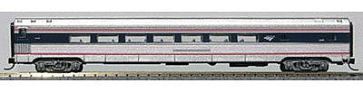 Con-Cor 41417 N Scale Budd 85' Fluted-Side Parlor - Ready to Run -- Amtrak #3348 (Phase IVb, silver, Wide blue & Thin red Stripe, Wave Logo)