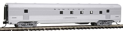 Con-Cor 41426 N Scale Budd 72' Corrugated-Side Railway Post Office - Ready to Run -- Santa Fe (silver)