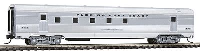 Con-Cor 41433 N Scale Budd 72' Corrugated-Side Railway Post Office - Ready to Run -- Florida East Coast (silver)