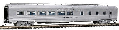 Con-Cor 41455 N Scale Budd 85' Corrugated-Side Diner - Ready to Run -- Chicago, Burlington & Quincy (silver)