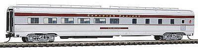 Con-Cor 41460 N Scale Budd 85' Corrugated-Side Diner - Ready to Run -- Canadian Pacific (silver, maroon)