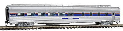 Con-Cor 41461 N Scale Budd 85' Corrugated-Side Diner - Ready to Run -- Amtrak (Phase IV, silver, blue, red)