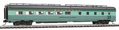 Con-Cor 41465 N Scale Budd 85' Corrugated-Side Diner - Ready to Run -- Southern Railway (Crescent, 2-Tone Green)