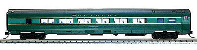 Con-Cor 41490 N Scale Budd 85' Corrugated-Side Twin-Window Coach - Ready to Run -- Southern Railway (Crescent, 2-Tone Green)