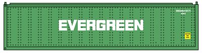 Con-Cor 443005 N Scale 40' Hi-Cube Container 2-Pack - Ready to Run -- Evergreen Set #1 (green, white)