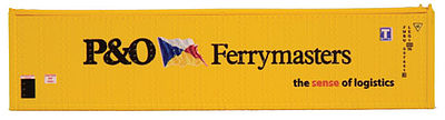 Con-Cor 443014 N Scale 40' Hi-Cube Container 2-Pack - Ready to Run -- P&O Ferrymasters #2 (yellow, blue)
