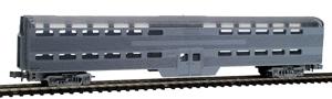 Con-Cor 4430 N Scale Pullman Standard Corrugated Side Bi-Level Commuter Cab -- Undecorated