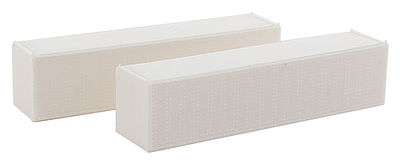 Con-Cor 443100 N Scale 40' Reefer Container w/ThermoKing Ends 2-Pack - Ready to Run -- Undecorated