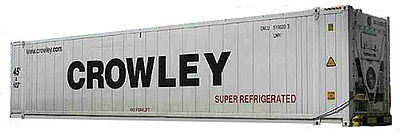 Con-Cor 443105 N Scale 40' Reefer Container w/ThermoKing Ends 2-Pack - Ready to Run -- P&O Ferrymasters Set #1 (white, black, blue, red)