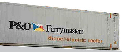 Con-Cor 443107 N Scale 40' Reefer Container w/ThermoKing Ends 2-Pack - Ready to Run -- Maersk Set #1 (white, black, blue)