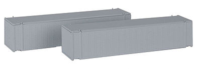 Con-Cor 444000 N Scale 45' Intermodal Container 2-Pack - Ready to Run -- Undecorated
