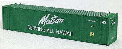 Con-Cor 444108 N Scale 45' Euro-International Standard Corrugated Container 2-Pack - Ready to Run -- Matson Set #2 (green)