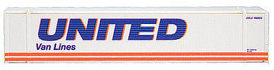 Con-Cor 448017 N Scale 48' Container 2-Pack - Ready to Run -- United Van Lines #1 (white, blue, orange)