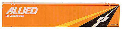 Con-Cor 448019 N Scale 48' Container 2-Pack - Ready to Run -- Allied Set #1 (orange, black, The Careful Movers Slogan)