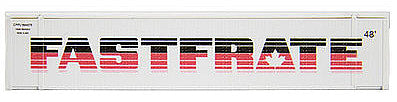 Con-Cor 448024 N Scale 48' Container 2-Pack - Ready to Run -- Canadian Pacific (white, black, red; FastFrate Scheme)
