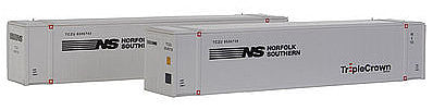 Con-Cor 448030 N Scale 48' Intermodal Container 2-Pack - Ready to Run -- Norfolk Southern #2