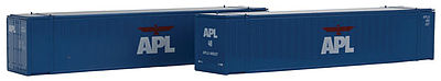 Con-Cor 448032 N Scale 48' Intermodal Container 2-Pack - Ready to Run -- American President Line