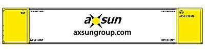 Con-Cor 453014 N Scale Monon 53' Rivet-Side Container 2-Pack - Ready to Run -- Axsun Containers Set #1 (white, yellow, black)