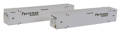 Con-Cor 453033 N Scale Monon 53' Rivet-Side Container 2-Pack - Ready to Run -- Ferromex (Set #1)